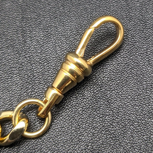 K24ゴールドプレート 引き輪式 アルバートチェーン 喜平リンク