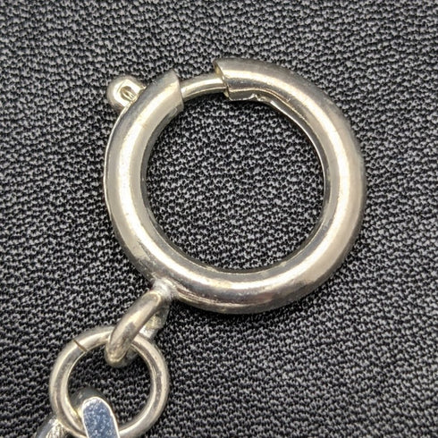 スターリングシルバープレート 引き輪式 アルバートチェーン 喜平リンク