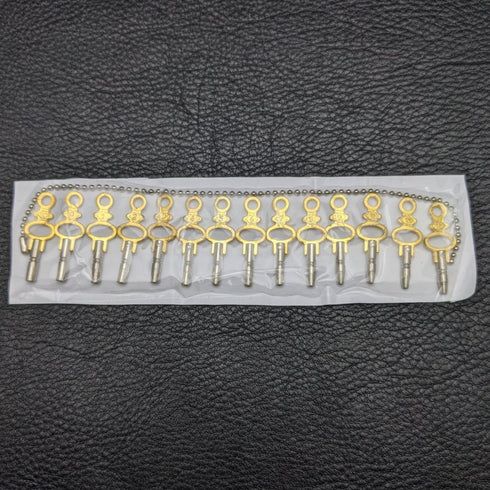 Set of 14 Keys for Key Winding Pocket Watch Size 00-12