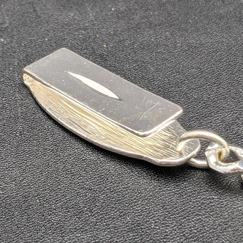 スターリングシルバープレート クリップ式 アルバートチェーン 喜平リンク