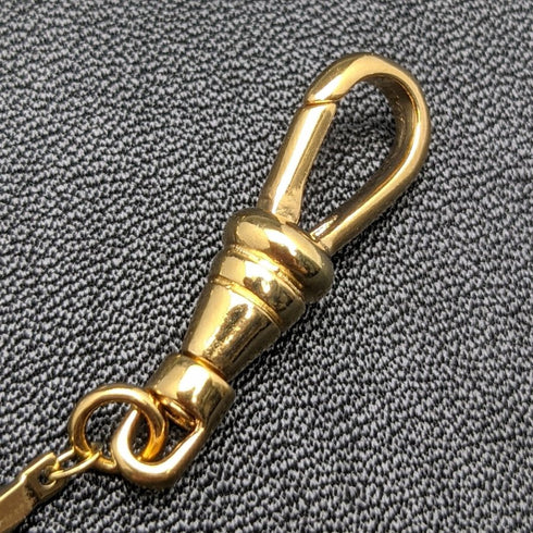 K24ゴールドプレート 引き輪式 アルバートチェーン 軽量デザインリンク