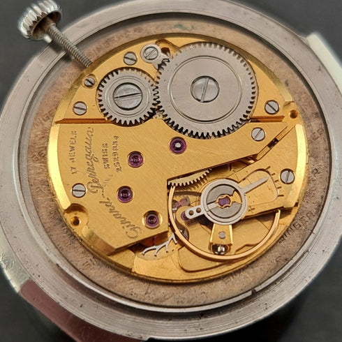 1960年代 ジラール・ペルゴ 17石機械式 紳士用腕時計 ブラックダイヤル 動作良好