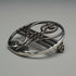 Vintage Sterling Silver Mackintosh Rose Art Nouveau Round Brooch