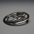 Vintage Solid Silver Mackintosh Rose Art Nouveau Round Brooch with Case