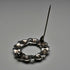 British Vintage Sterling Silver & Marcasite Rose Wreath Brooch by Thomas Mott
