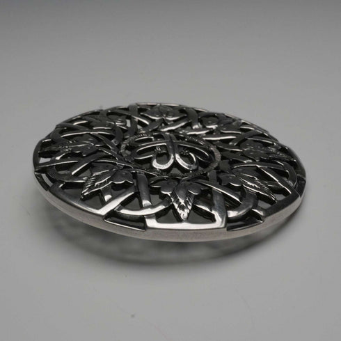 United Kingdom Vintage Sterling Silver Scottish Design Large Brooch by Malcolm Gray