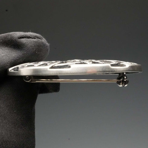United Kingdom Vintage Sterling Silver Scottish Design Large Brooch by Malcolm Gray