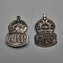 1938年 英國復古純銀製 ARP(空襲警報員)一對徽章 英國皇家鑄幣廠