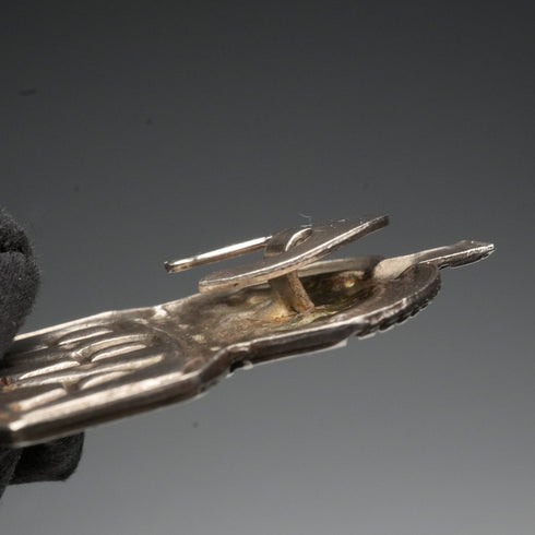 1938 British Vintage Sterling Silver ARP Warden Badge Pair by Royal Mint