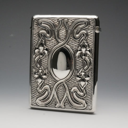 1903年 英國古董 純銀大型卡片盒 97克 Henry Matthews