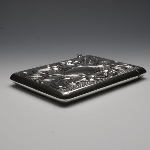 1903年 英國古董 純銀大型卡片盒 97克 Henry Matthews