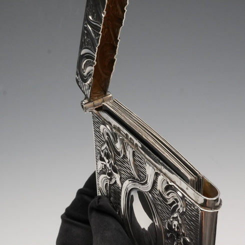 1903年 英國古董 純銀大型卡片盒 97克 Henry Matthews