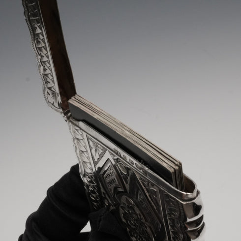 1873年 英國古董 純銀名片夾 56克 GEORGE UNITE