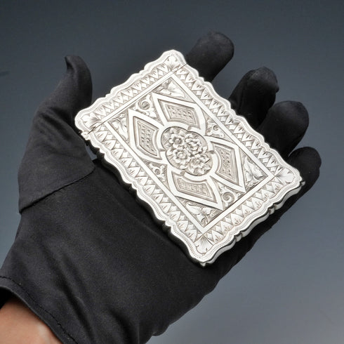 1873年 英國古董 純銀名片夾 56克 GEORGE UNITE