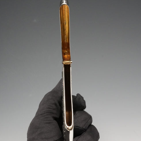 1906年 英國古董 純銀製 天使裝飾 卡片盒 68g William Neale