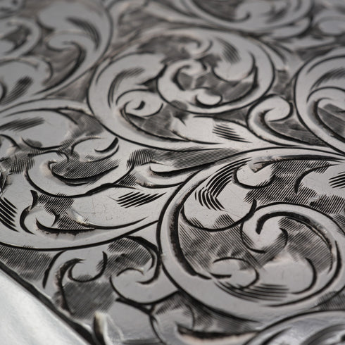 1916年 英國古董 純銀附鏈卡片盒 71克 Edwin Joseph Houlston