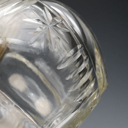 1903年 英国アンティーク 純銀蓋 カットガラスジャー King&Sons