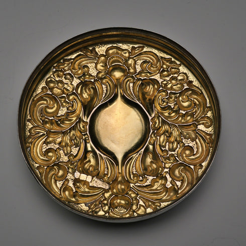 1903年 英国アンティーク 純銀蓋 カットガラスジャー King&Sons