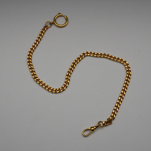 復古包金彈簧扣阿爾伯特鍊