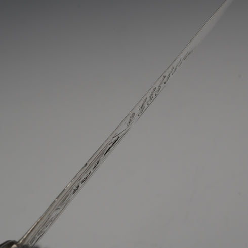 1905年 英国アンティーク 白蝶貝ハンドル 純銀ブレード ペンナイフ Villiers&Jackson