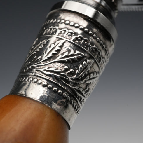 英国アンティーク 純銀装飾アントラーハンドル ルーペ 拡大鏡 Walker&Hall