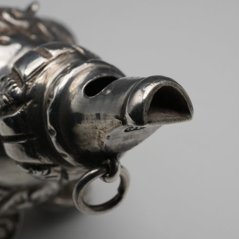 1890年 英国アンティーク 純銀製 「コーラル&ベル」 ベビーラトル George Unite