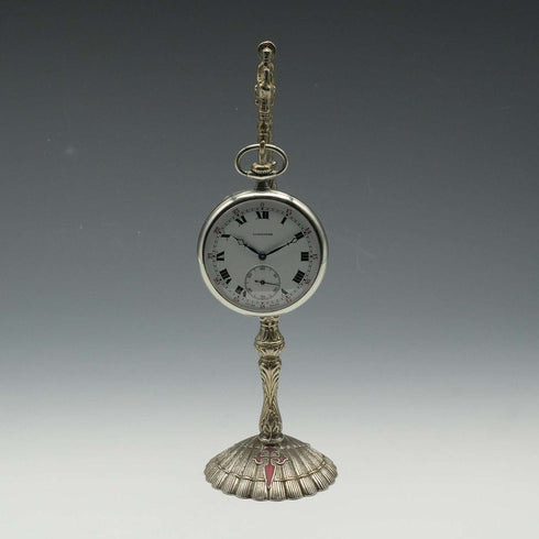 Vintage Spanish Botafumeiro Lantern-Shaped Metal Pocket Watch Stand