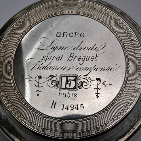 Swiss Antique Goliath Pocket Watch, 63mm Diameter, 800 Silver Case, Good Working Order