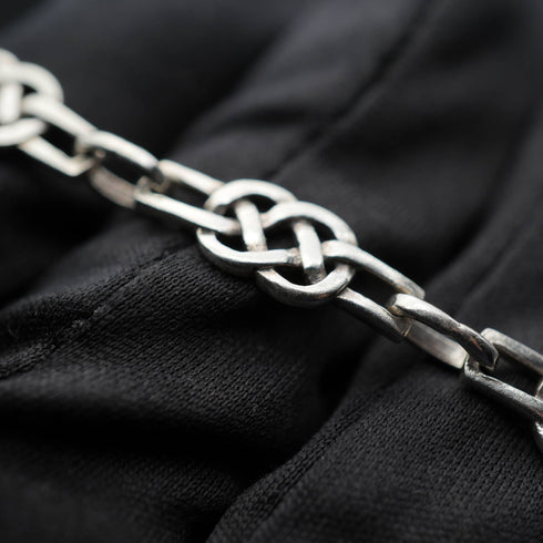 UK Vintage Celtic Knot Sterling Silver Ladies Bracelet 8.0g
