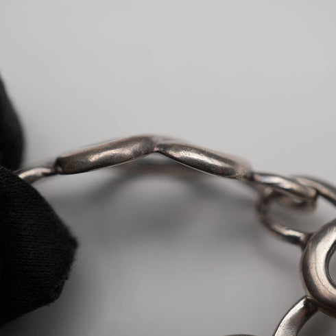 English Vintage Celtic Love Knot Sterling Silver Bracelet 10.7g