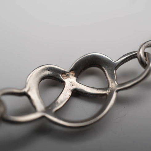 English Vintage Celtic Love Knot Sterling Silver Bracelet 10.7g