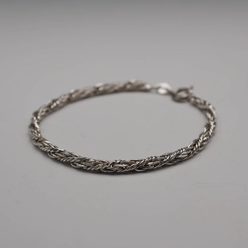 Vintage Twisted Rope Style Sterling Silver Bracelet 6.8g