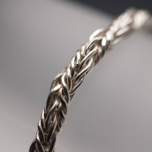 Vintage Twisted Rope Style Sterling Silver Bracelet 6.8g