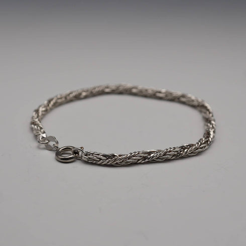 Vintage Twisted Rope Style Sterling Silver Bracelet 6.8g