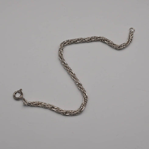 Vintage Twisted Rope Style Sterling Silver Bracelet 6.8g