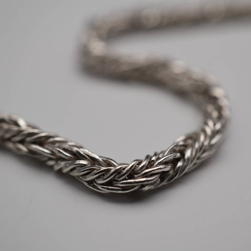 Vintage Twisted Rope Style Sterling Silver Bracelet 6.8g