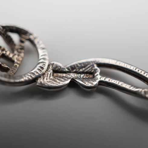 UK Vintage Macintosh Rose Sterling Silver Bracelet 7.5g Carrick