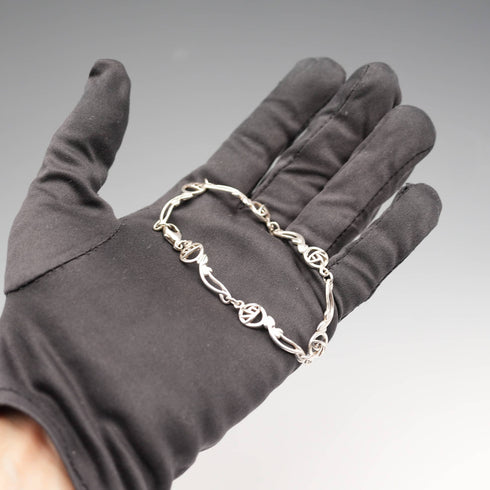 UK Vintage Macintosh Rose Sterling Silver Bracelet 7.5g Carrick