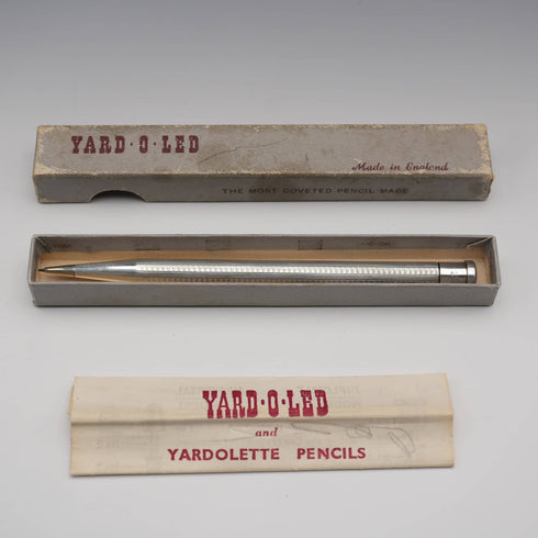 Yard-O-Led British Vintage Rolled Silver Propelling Pencil with Box and Instructions