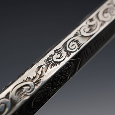 Antique Silver Amethyst Propelling Pencil 89-118mm