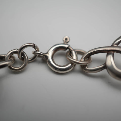 English Vintage Celtic Love Knot Sterling Silver Bracelet 10.7g