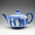 English Antique Wedgwood Teapot Jasperware Wedgwood Blue