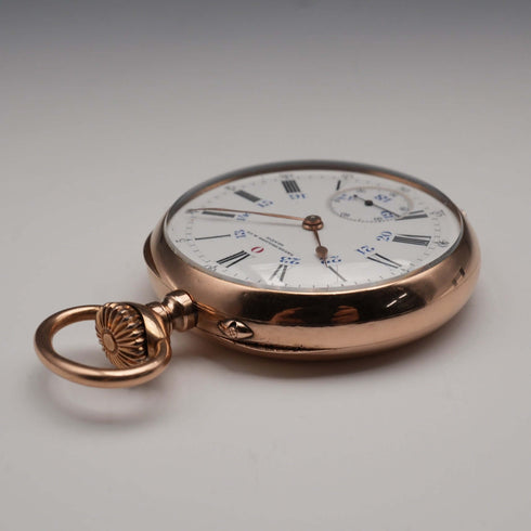 Circa 1898 Switzerland Patek Philippe Pocket Watch K18 Solid Gold Open Face In good working order