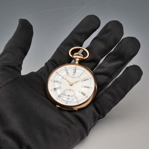 Circa 1898 Switzerland Patek Philippe Pocket Watch K18 Solid Gold Open Face In good working order