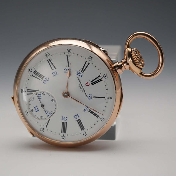 Circa 1898 Switzerland Patek Philippe Pocket Watch K18 Solid Gold Open Face In good working order