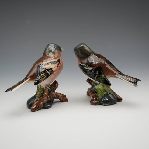 英国ヴィンテージ Beswick ベズウィック ズアオアトリ フィギュリン 2体セット(No.991)