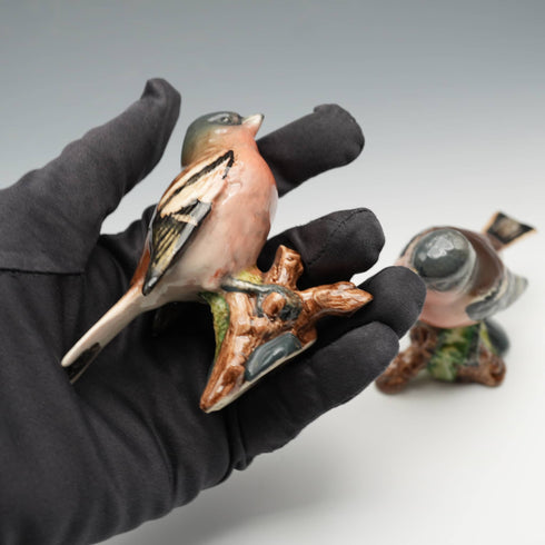 英国ヴィンテージ Beswick ベズウィック ズアオアトリ フィギュリン 2体セット(No.991)