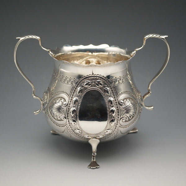 1906年 英國古董 純銀製 糖罐 236克 Charles Horner