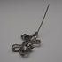 Vintage Sterling Silver Marcasite Ribbon Design Brooch 10.5g