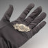 Vintage Black Onyx & Marcasite Sterling Silver Large Brooch 12.1g